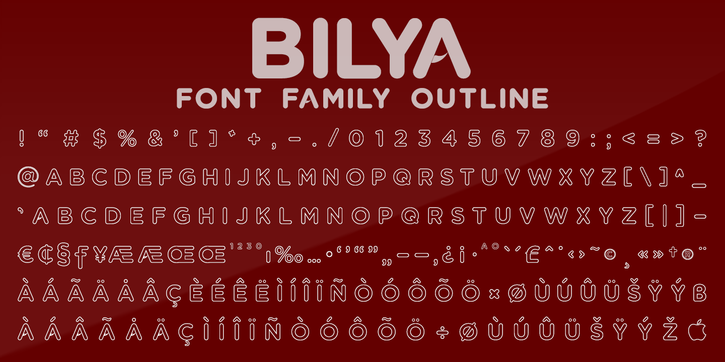 Beispiel einer Bilya Layered-Schriftart #2